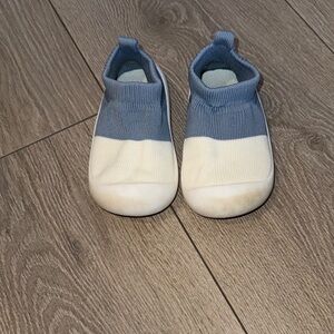Kids Blue and White Slip-On Shoes